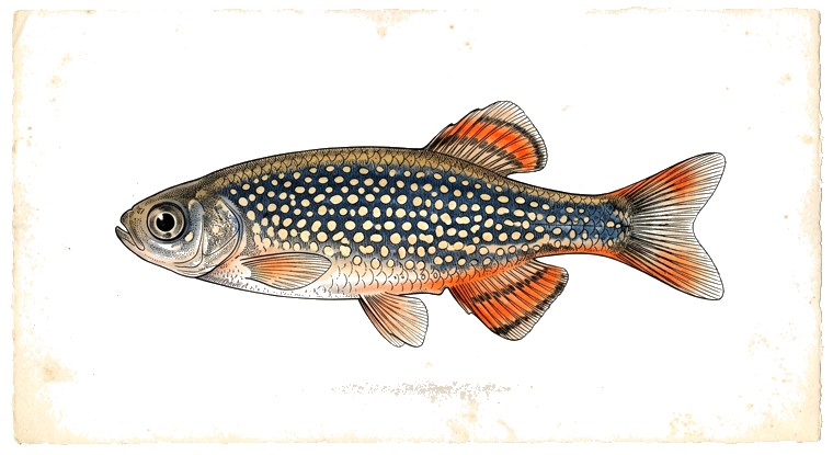 Celestial Pearl Danio (Danio margaritatus) illustration