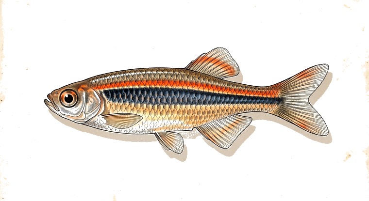 Glowlight Danio (Danio choprae) illustration