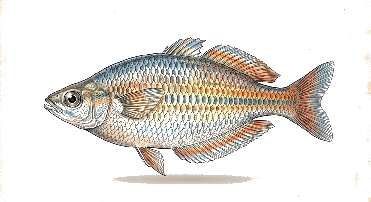 Sepik Rainbowfish (Glossolepis multisquamatus) illustration