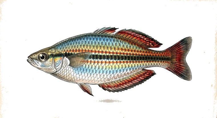 Goyder River Rainbowfish (Melanotaenia trifasciata) illustration