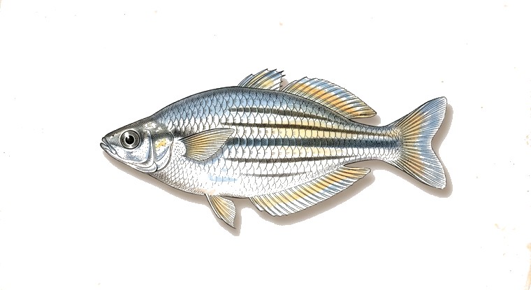 Six-Banded Rainbowfish (Melanotaenia sexlineata) illustration