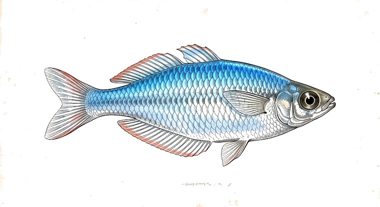 Neon Dwarf Rainbowfish (Melanotaenia praecox) illustration