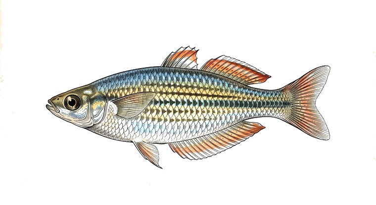 Ornate Rainbowfish (Rhadinocentrus ornatus) illustration