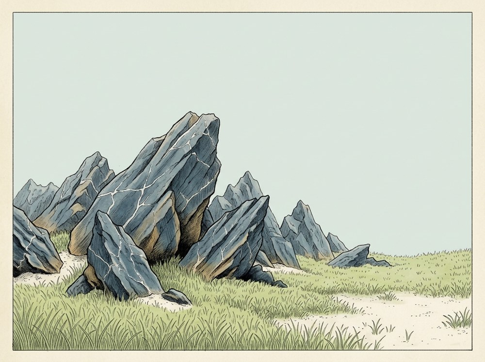 Iwagumi aquascape illustration for a 40-gallon breeder tank