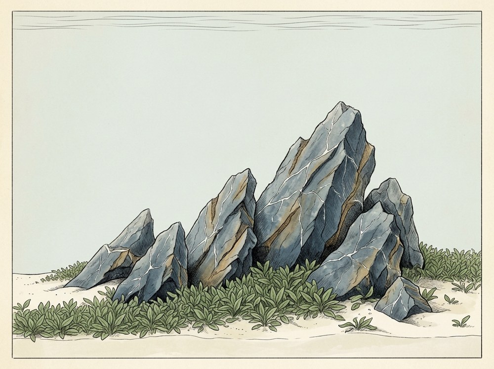 Iwagumi aquascape illustration for a 40-gallon breeder tank