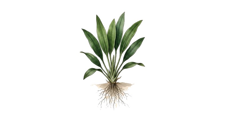Rigid-leaved Aponogeton (Aponogeton rigidifolius) illustration