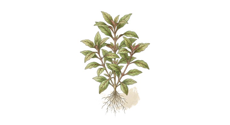 Alternanthera reineckii 'Rosanervig' (Alternanthera reineckii 'Rosanervig') illustration