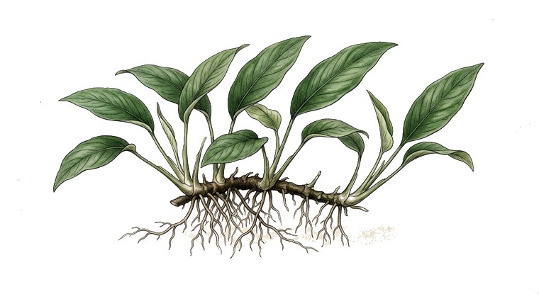 Anubias gracilis (Anubias gracilis) illustration