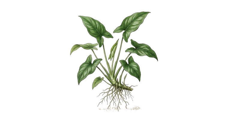Anubias hastifolia (Anubias hastifolia) illustration