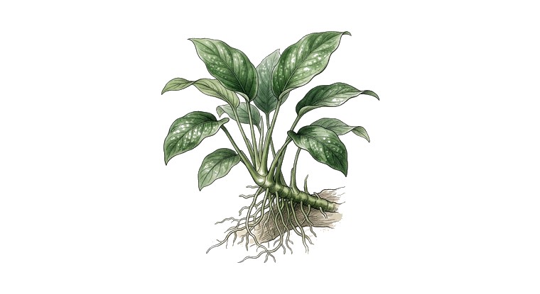 Anubias 'Stardust' (Anubias barteri 'Stardust') illustration
