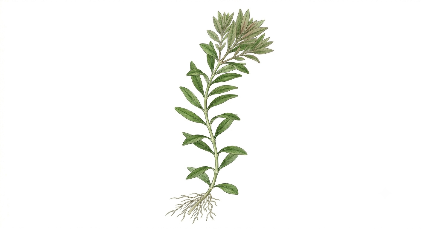 Bacopa caroliniana (Bacopa caroliniana) illustration