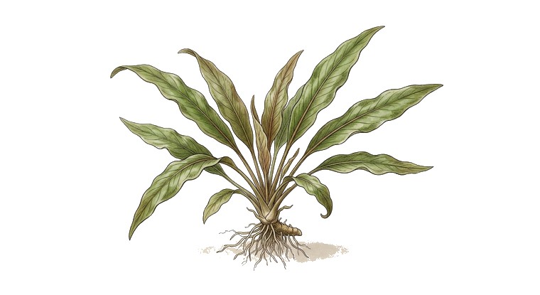 Barclaya longifolia (Barclaya longifolia) illustration