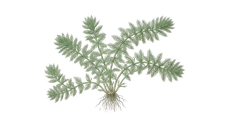Spiked Water Milfoil (Myriophyllum spicatum) illustration