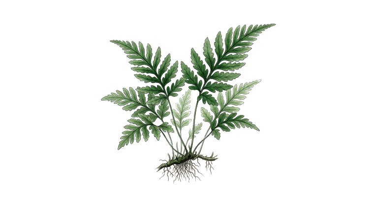 African Water Fern (Bolbitis heudelotii) illustration