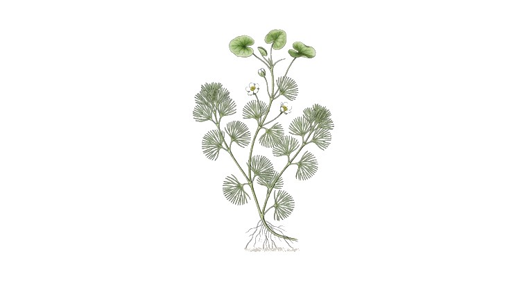 Cabomba caroliniana (Cabomba caroliniana) illustration