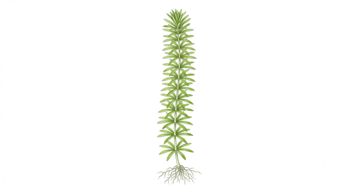 Hornwort (Ceratophyllum demersum) illustration