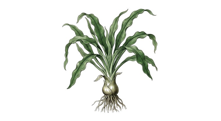 Crinum natans (Crinum natans) illustration