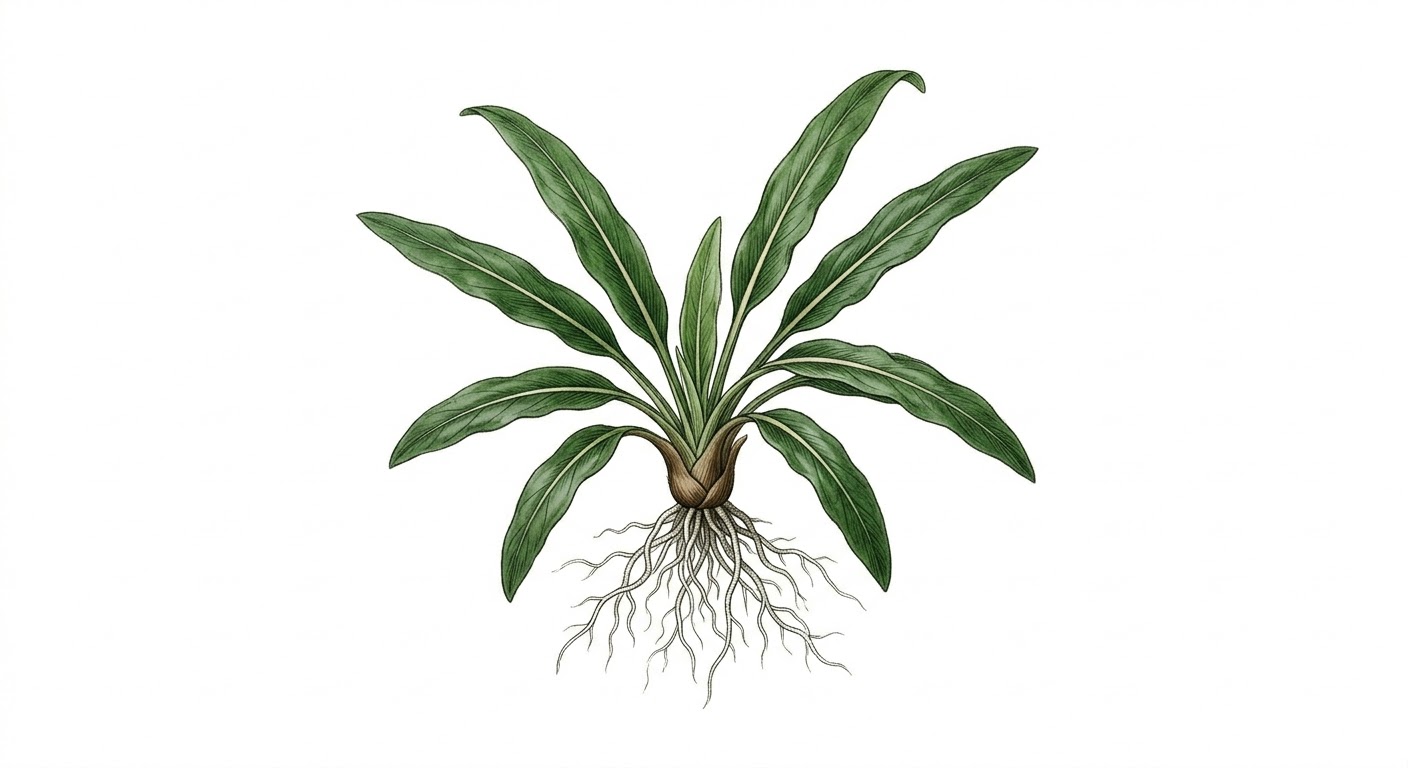 Cryptocoryne parva (Cryptocoryne parva) illustration