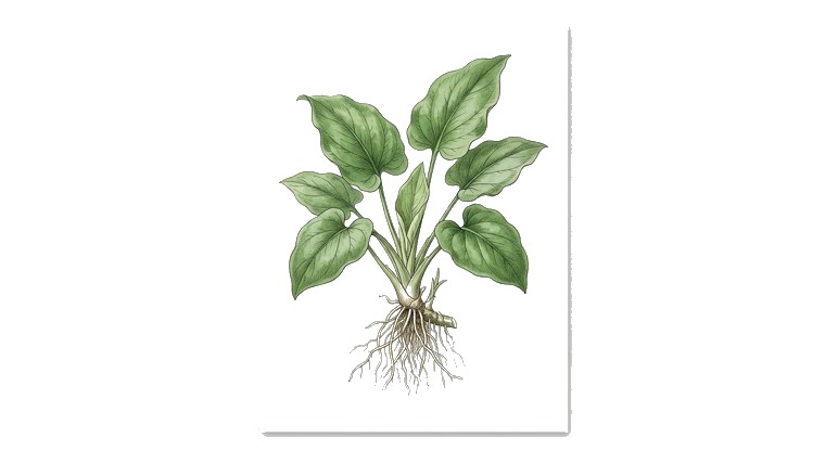 Cryptocoryne pontederiifolia (Cryptocoryne pontederiifolia) illustration