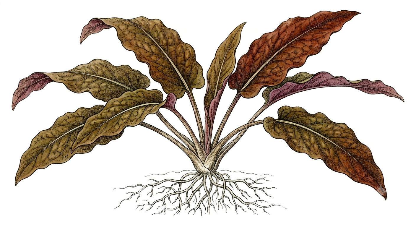 Cryptocoryne wendtii Red (Cryptocoryne wendtii 'Red') illustration