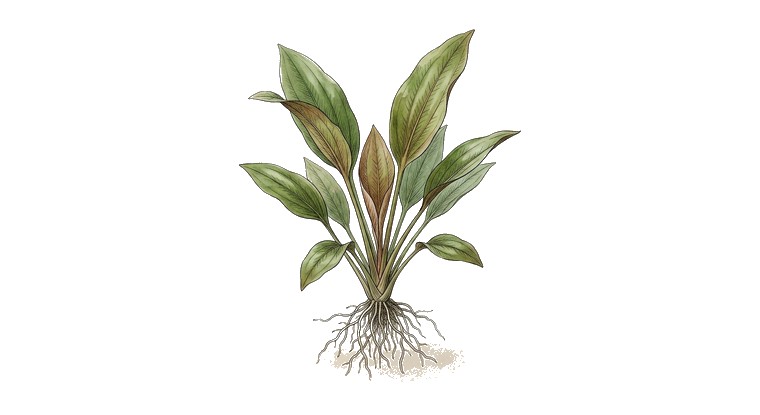 Echinodorus 'Rubin' (Echinodorus 'Rubin') illustration