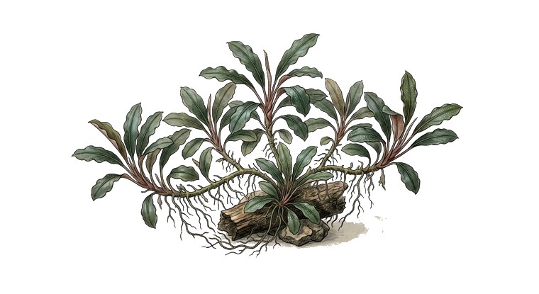 Bucephalandra 'Sekadau' (Bucephalandra sp. 'Sekadau') illustration