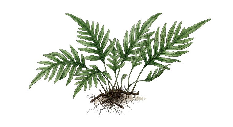 Borneo Fern (Microsorum sp. 'Borneo') illustration