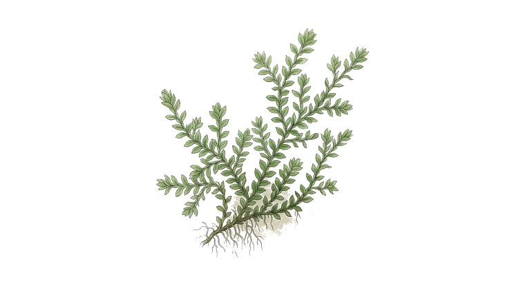 Taiwan Moss (Taxiphyllum alternans) illustration