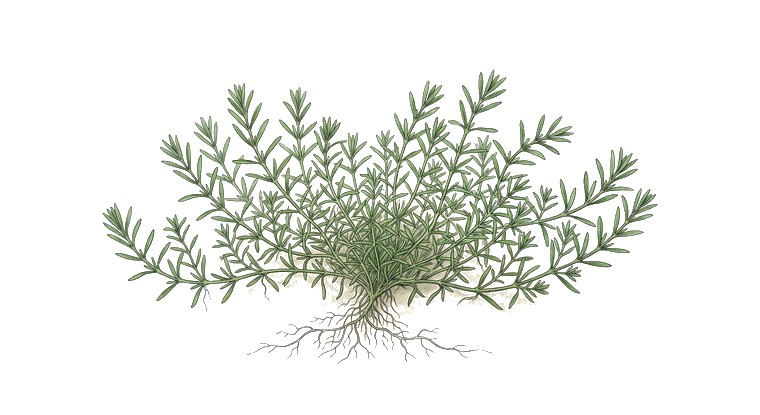 Microcarpaea minima (Microcarpaea minima) illustration