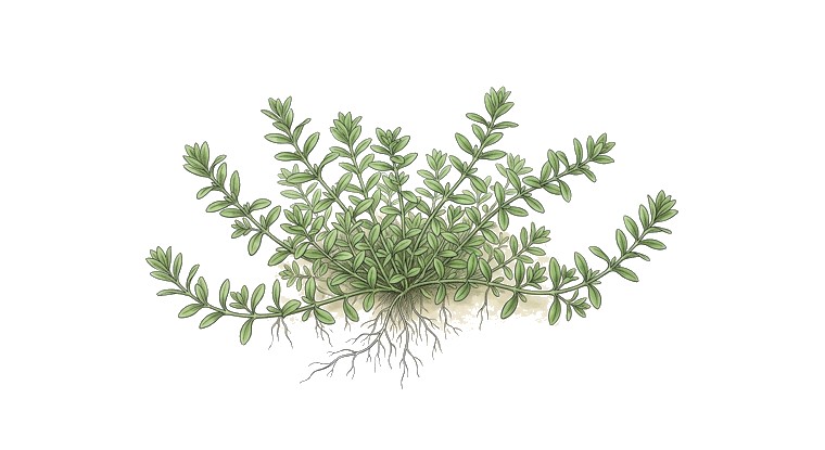 Pearlweed (Hemianthus micranthemoides) illustration
