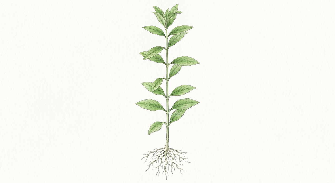 Temple Plant (Hygrophila corymbosa) illustration