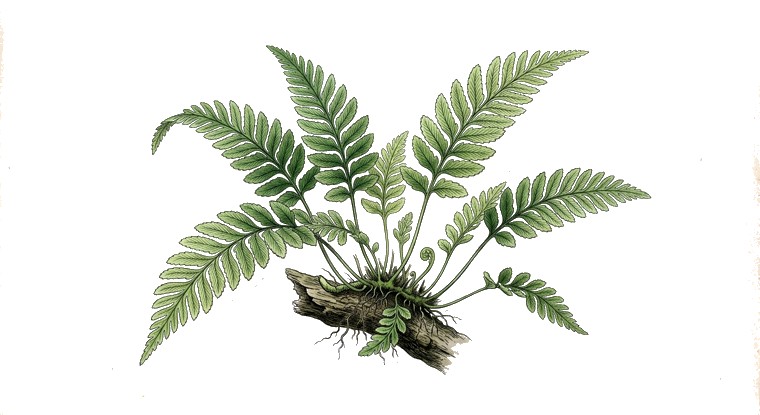 Hymenasplenium obscurum (Hymenasplenium obscurum) illustration