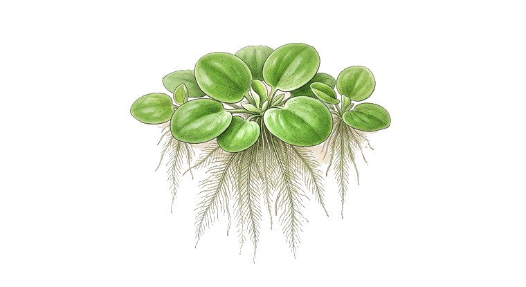 Amazon Frogbit (Limnobium laevigatum) illustration
