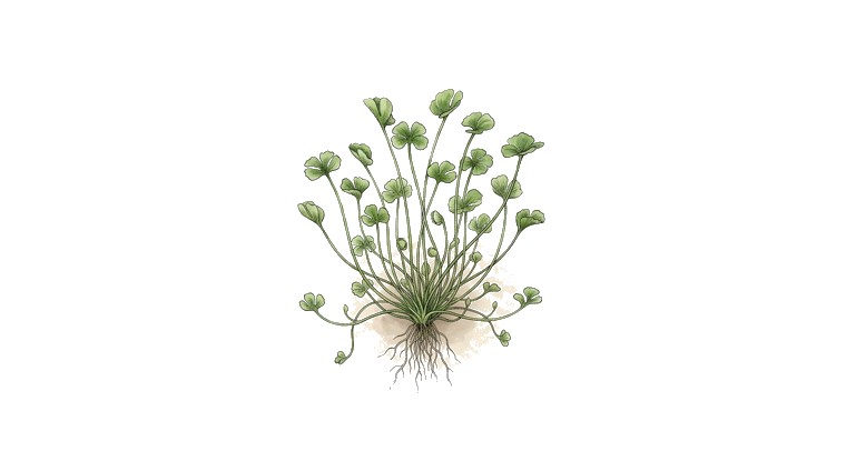 Marsilea crenata (Marsilea crenata) illustration