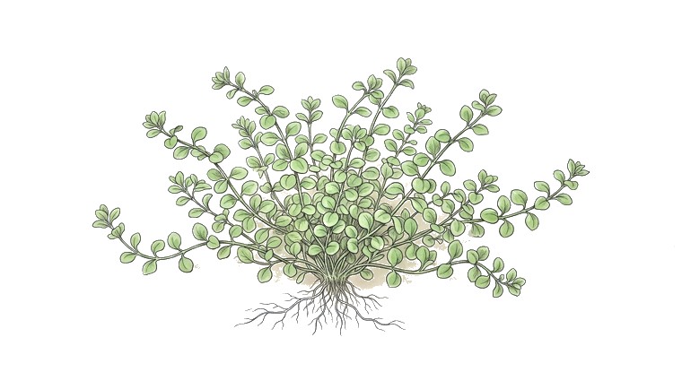 Giant Baby Tears (Micranthemum umbrosum) illustration