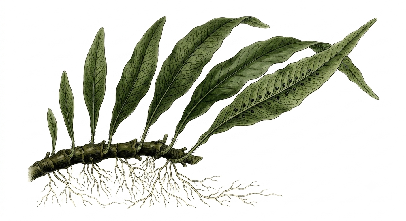Java Fern (Microsorum pteropus) illustration