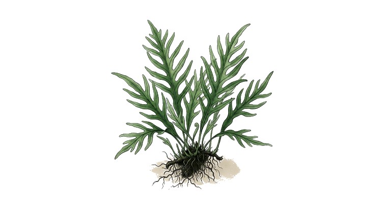 Java Fern 'Trident' (Microsorum pteropus 'Trident') illustration