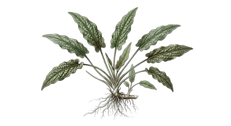 Bullosa Crypt (Cryptocoryne bullosa) illustration