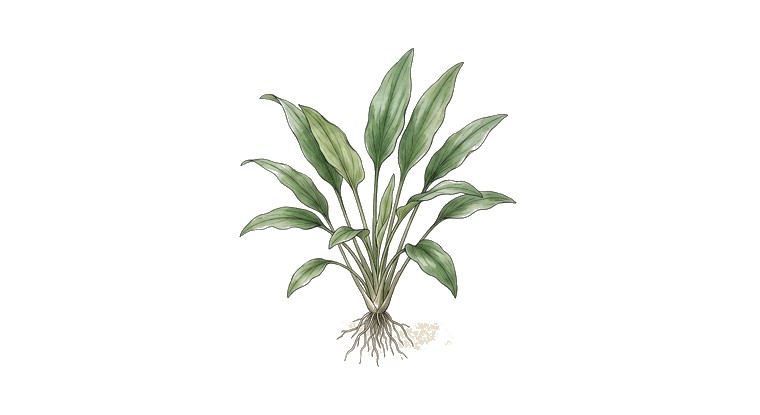 Striolata Crypt (Cryptocoryne striolata) illustration
