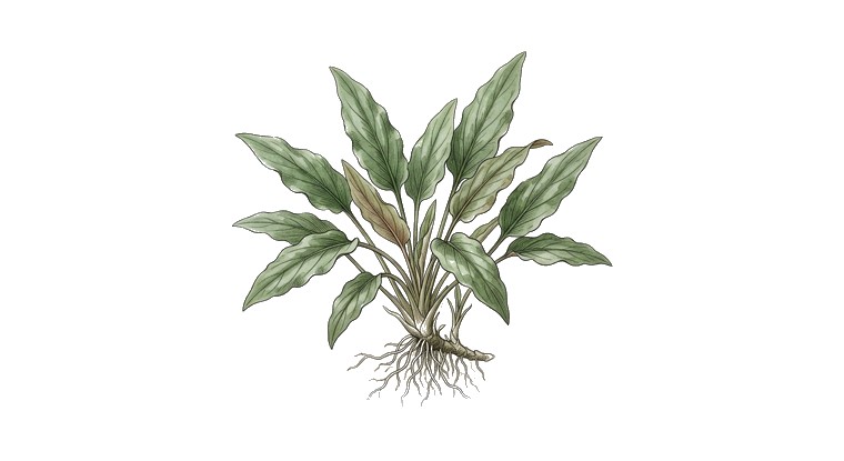 Usteriana Crypt (Cryptocoryne usteriana) illustration