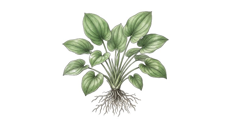 Spade-leaf Sword (Echinodorus cordifolius) illustration