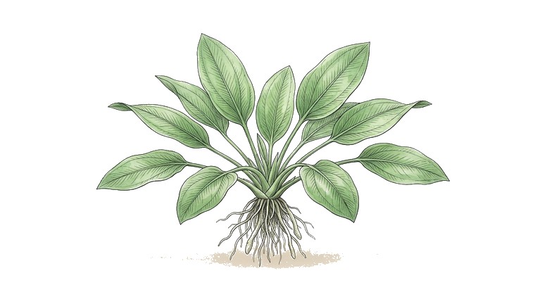 Horizontal Sword (Echinodorus horizontalis) illustration