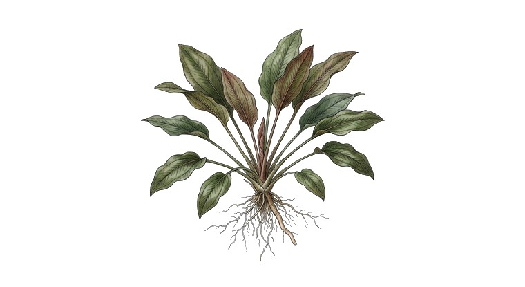 Melon Sword (Echinodorus osiris) illustration