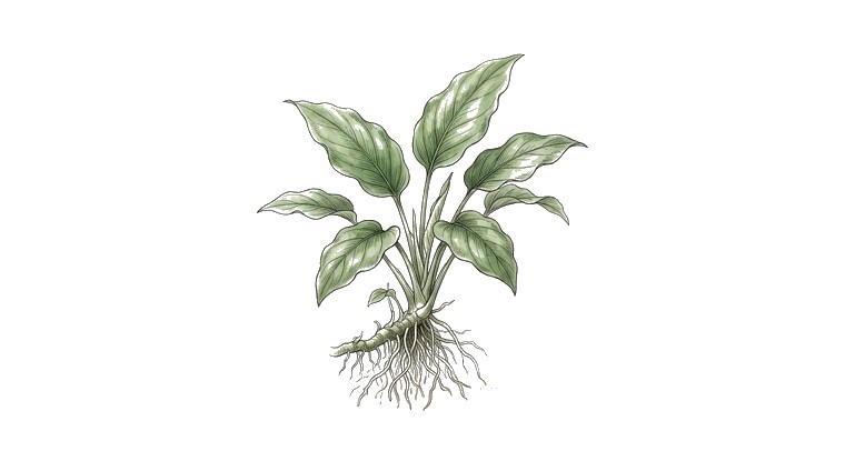 Gomez's Lagenandra (Lagenandra gomezii) illustration