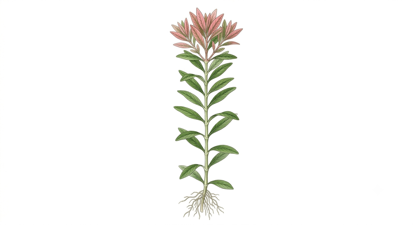Tiger Lotus (Red) (Nymphaea lotus) illustration