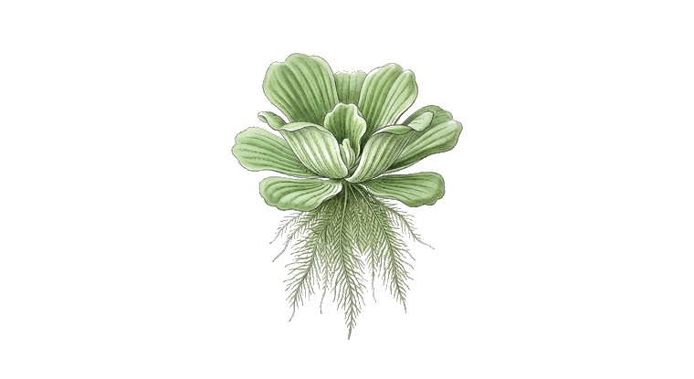 Water Lettuce (Pistia stratiotes) illustration