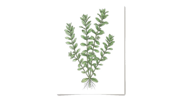 Rotala 'Green' (Rotala rotundifolia 'Green') illustration